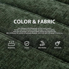Bean Bag Chairs for Adults Giant Bean Bag Chair Memory Foam BeanBag Chair Big Bean Bag Sofa with Filler Faux Fur Fireside Beanbags Lazy Sofa for Living Room Bedroom Dorm Office (Green Chenille)