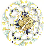 The Gears Clock Wall Clock Italy Collection with Moving Gears (Praiano, 36 inch Round)