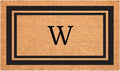 Calloway Mills 152962448 Black Border 24" x 48" Monogram Doormat (Letter W)