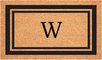 Calloway Mills 152962448 Black Border 24" x 48" Monogram Doormat (Letter W)
