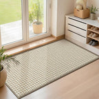 LEKEEPGO Door Mat Indoor Entrance 24"x47", Absorbent Indoor Door Mat Large, Non Slip Rubber Backing Inside Door Mats, Washable Floor Mat, Low-Profile Doormat for Front Door, Entryway, Entrance, Grey