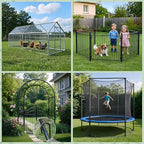 VVOKGO Rebar Stakes 12 Inches J Hook Heavy Duty Chain Link Fence Stakes, 16 Pcs Metal Long Tent Spikes Ground Anchors for Wire Fencing, Dogs Digging, Camping Tents, Swings, Greenhouse, Black