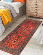 Keen Home Design 2x10 Rug - Machine Washable Runner with Non-Slip Backing, Ideal for Hallway, Entryway, Kitchen, Laundry Room - Vintage, Easy Clean, Durable, Low Pile Rug - (2'6" x 10')