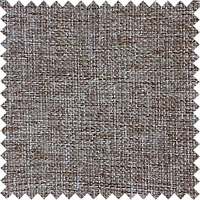 Macochico 100”Wx102”L 100% Blackout Pinch Pleated Linen Curtains for Sliding Door Bedroom Living Room Farmhouse Thermal Insulated Light Coffee Burlap Drapes with Tieback 1 Panel Shabby Chic Style