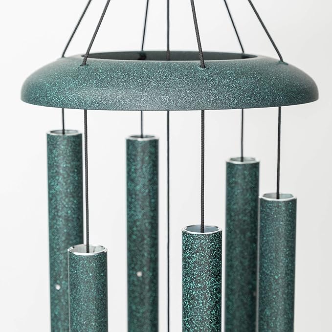 Corinthian Bells by Wind River – 30 inch Green Wind Chime for Patio, Backyard, Garden, and Outdoor Decor (Aluminum Chime) Made in The USA