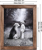 Yaetm-11x14 Picture Frame, Natural Solid Wood Photo Frame Display for Wall Mounting, High Definition Glass Carbonized Black(2 Pack)