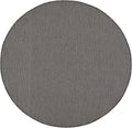 Nourison Positano Indoor/Outdoor Charcoal 6' x Round Area Rug, Easy Cleaning, Non Shedding, Bed Room, Living Room, Dining Room, Backyard, Deck, Patio (6 Round)
