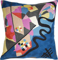 Wool Cotton Blend Abstract Flow Plush Pillow Cover - 18x18, Indoor and Outdoor