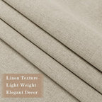 Full Blackout Privacy Curtains, 240 Inch Extra Wide Linen Blend Drapes, Pinch Pleat Window Drapery for Room Divider Storage/Space Room Separation, 1 Panel, W 240" x L 108", Beige