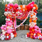 Pastel Pink Linking Balloons, 100PCS 6 Inch Small Baby Pink Link Balloons for Making Balloon Wall Heart Arch, Quick Linked Balloon for Girls Wedding Birthday Baby Shower Valentine's Party Decorations