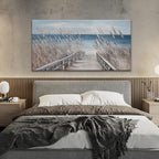 Canvas Wall Art Decor Large Wall Art for Living Room Vintage Coastal Wall Art Prints Landscape Beach Wall Art Decorations Blue Artwork for Walls Bedroom Office Kitchen Wall Decor 24" X 48"