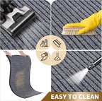 Yimobra Front Door Mat Outdoor Indoor Entrance, 100% Waterproof All-Season All Weather Doormat, Welcome Matt Outside Entry, Non Slip, Low Profile, Heavy Duty Patio Porch Floor Mats,47 x 32,Gray White