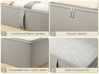 2-Pack Under Bed Storage Containers, 6 Inches Tall Underbed Clothes Storage Organizer Bin with Sturdy Sidewalls/Bottom, Underbed Storage Bins 2 Storage Thin Bins