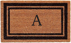 Calloway Mills 152963672A Black Border 36" x 72" Monogram Doormat Letter (A)