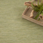 Nourison Home Positano Indoor/Outdoor Green 9' x 12' Area Rug, Easy Cleaning, Non Shedding, Bed Room, Living Room, Dining Room, Backyard, Deck, Patio (9x12)