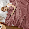 Bedsure GentleSoft Blankets Queen Size for Bed - Super Soft Cozy Blanket for Women Men Girls, Large Fuzzy Fleece Throw for Bedroom Decor, Dusty Pink, 90x90 Inches