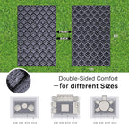 OLANLY Reversible Outdoor Rug 5x8 ft Clearance, Waterproof Outdoor Plastic Straw Rug with Interlacing Pattern, RV Mat for Patio, Camping, Balcony, Deck, Backyard, Black & Grey