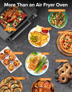 Nuwave Bravo Pro Smart Air Fryer Toaster Oven Combo, Airfryer Convection Oven Countertop, 12-in-1 Functions with Quicker & Even Crisp Technology, 1800W, 50-450°F, PFAS-Free, 21QT, Black