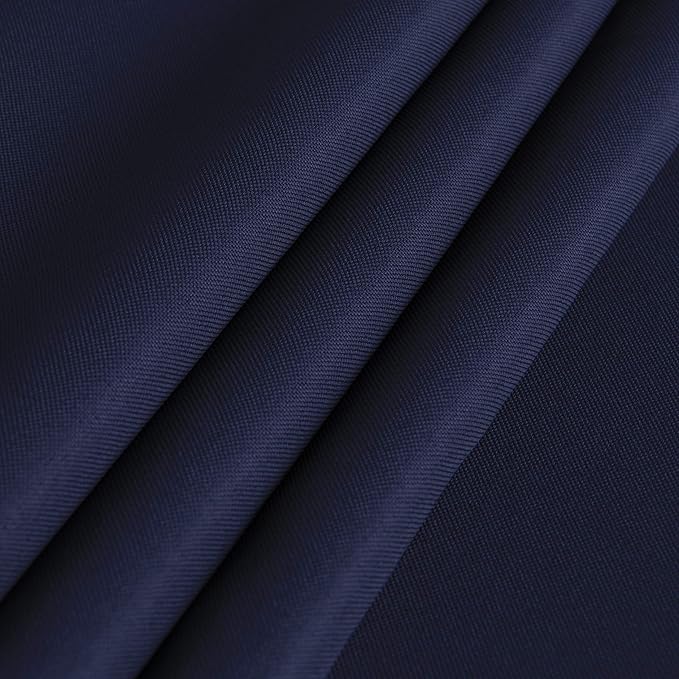 sancua Rectangle Tablecloth - 90 x 132 Inch - Water Resistant Spill Proof Washable Polyester Table Cloth, Decorative Fabric Table Cover for Dining Tables, Buffet Parties and Camping, Navy
