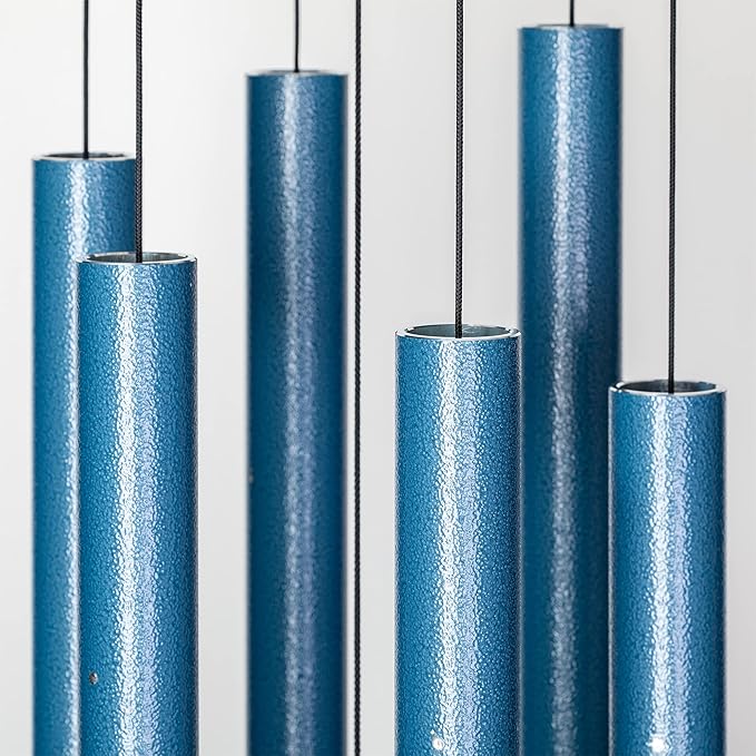Corinthian Bells by Wind River - 50 inch Sky Blue Wind Chime for Patio, Backyard, Garden, and Outdoor Decor (Aluminum Chime) Made in The USA