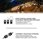 Enbrighten LED Outdoor String Lights 24ft Soft Warm White Patio Lights with Ultra-Durable Shatterproof and Waterproof Acrylic Bulbs for Balcony, Backyard, Porch, Gazebo, Deck, Party and Market, 35629