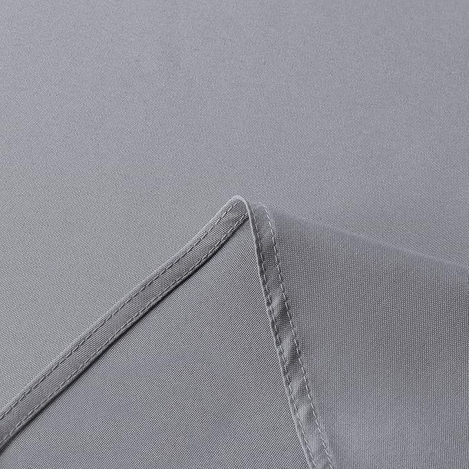 sancua Rectangle Tablecloth - 60 x 102 Inch - Stain and Wrinkle Resistant Washable Polyester Table Cloth, Decorative Fabric Table Cover for Dining Tables, Buffet Parties and Camping, Light Grey