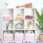 MINTWOOD Design 3-Pack Storage Baskets for Shelves, Decorative Baskets for Organizing, Woven Baskets for Storage, Book Basket, Cube Organizer, Cube Storage Bin Box, Closet Organizers, Light Pink