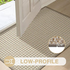LEKEEPGO Door Mat Indoor Entrance 24"x47", Absorbent Indoor Door Mat Large, Non Slip Rubber Backing Inside Door Mats, Washable Floor Mat, Low-Profile Doormat for Front Door, Entryway, Entrance, Grey