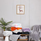 DREAMNINE Large Soft Thick Fuzzy Bubble Faux Rabbit Fur Bed Blanket Queen Size 80" x 90",Reversible Gray Plush Big Warm Shaggy Fluffy Blankets for Sofa, Solid Luxury Cozy Cute Bumpy Furry Blanket,Grey