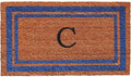 Calloway Mills 152972436C Blue Border 24" x 36" Monogram Doormat (Letter C)