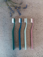Jordan Green Clean Manual Toothbrush - Sustainable, Scandinavian Design, Soft Bristles, Mixed Colors, 4 Units
