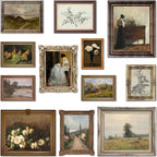 LANCHI95 12 Pcs Vintage Wall Art Decor, Vintage Art Prints, Vintage Posters for Room, Moody gallery wall art, Eclectic French Country Pictures Wall Decor for Bedroom (UNFRAMED)