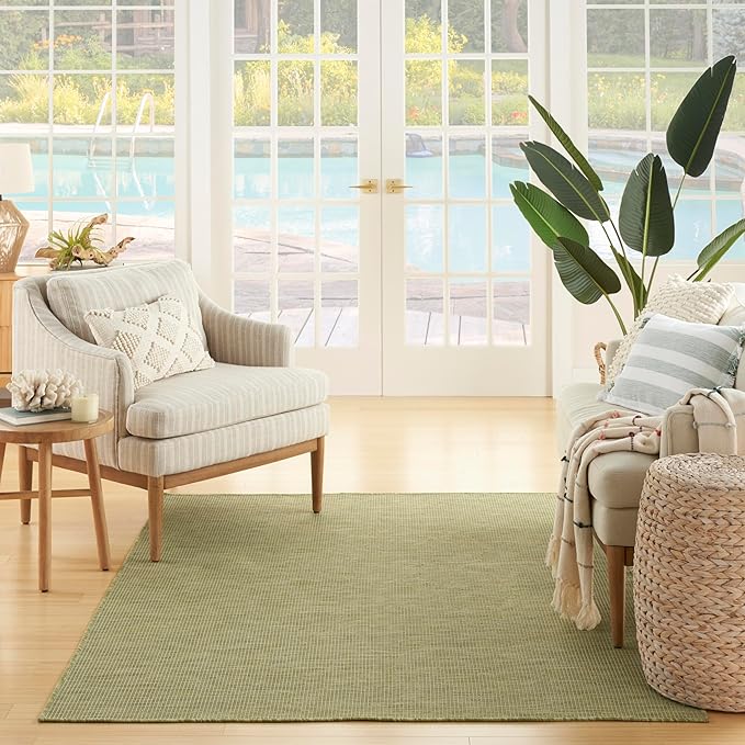 Nourison Home Home Positano 8' x 10' Fabric Green Area Rug