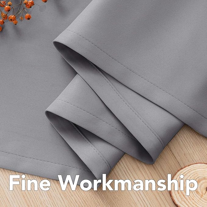 H.VERSAILTEX Blackout Curtains for Bedroom 108 Inches Length, Extra Long Thermal Insulated Grommet Curtains, Room Darkening Window Treatment Draperies/Panels for Living Room, Dove Gray, 2 Panels