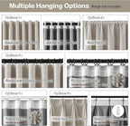 RAIN CITY Blackout Curtains 104 Inch Long 2 Panels,Linen Textured Custom Made Room Darkening Black Out Modern Decorative Drapes for Living Room 100-108 Tall Windows Back Tab with Hooks 50x104