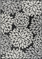 Beverly Rug Outdoor Rug 10x14 Modern Exotic Tropical Leaf Area Rugs for Indoor and Outdoor Patio Deck Porch Garden Water Resistant Washable Outside Carpet (10 x 14 Dark Gray)