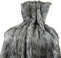 Exotic Siberian Husky Faux Faur Throw Blanket - Gray White Black Husky Fur - Gray Faux Fur Throw Blanket - Luxury Soft Faux Fur, Handmade in USA, 16411