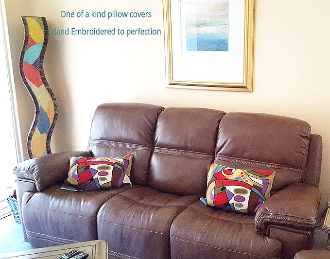 Lumbar Kandinsky Contemporary Throw Pillows - Musical | Modern Pillow Cases | Abstract Pillows | Modern Accent Pillow | Abstract Chair Cushions | Handmade Cushion | Wool Size 14x20