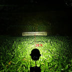 MINI 50X Twin Solar-Powered Cast Aluminium Warm White LED Spotlight 60-100 Lumen Per Light Fixture for Outdoor Garden Yard Landscape Downlight