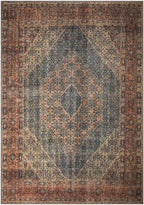 Keen Home Design 9x12 Rug - Machine Washable Area Rug with Non-Slip Backing, Ideal for Living Room, Dining Room, Bedroom - Vintage, Easy Clean, Durable, Low Pile Rug - (9' x 12')