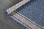 Beverly Rug Large Outdoor Rug 9x12 Modern Bordered Area Rugs for Indoor and Outdoor Patio Deck Porch Garden Waterproof Weather Sun Resistant Washable Outside Carpet (9 x 12 Navy)