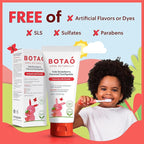 Kids Natural Strawberry Flavored Anticavity Fluoride Toothpaste Maximum Cavity Protection Cleans Children’s Teeth Protects Gums Chamomile Aloe Vera Calendula Xylitol for Ages 2 and Up