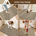 COSY HOMEER-Door-Mat 36"x60" Non Slip Absorbent Entryway Rugs Dirt Trapper Doormats Washable Entrance Mats Low Pile Welcome Floor Mat for Front Back Door and Entry Mats,Taupe