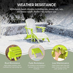 WestinTrends Outdoor Ottoman, Patio Adirondack Ottoman Foot Rest, All Weather Poly Lumber Folding Foot Stool for Adirondack Chair, Widely Used for Outside Porch Pool Lawn Backyard, Lime