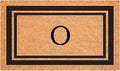 Calloway Mills 152962436O Black Border 24" x 36" Monogram Doormat, (Letter O)