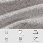 Macochico 100% Blackout Pinch Pleated Linen Curtains 84 Inch Length Thermal Blackout Curtains for Bedroom Living Room Nursery Browish Grey Farmhouse Burlap Curtains with Tieback 52”Wx84”L 1 Panel