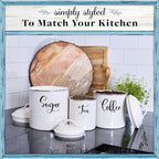 Home Acre Designs Food Storage Containers Set with Lids, Farmhouse Home Kitchen Decor Rustic Vintage Canisters
