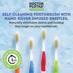 MOUTHWATCHERS Soft Flossing Manual Toothbrush for Adults, 2 Pack, Orange, Ultra Clean, Good for Sensitive Teeth and Gums, by Dr. Plotka's