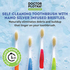 MOUTHWATCHERS Soft Flossing Manual Toothbrush for Adults, 2 Pack, Green, Ultra Clean, Good for Sensitive Teeth and Gums, by Dr. Plotka's