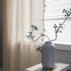 Sutuo Home Beige Boho Curtains Crochet Lace Semi-Sheer Bohemian Hollow Knitted Handmade Tassels, Rod Pocket Window Treatment Vintage Rustic Farmhouse Drapes for Glass Slide Door, 1 Panel 59" W x 90" L